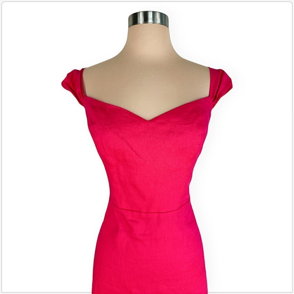 Reformation Gavina Corvette Pink Off the Shoulder Linen Mini Dress NWT New 8 - Picture 5 of 8